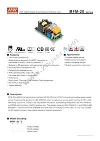 MFM-20-5 Datasheet Cover