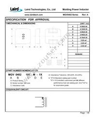 MGV0402150M-10 Datasheet Page 3