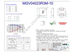 MGV04023R3M-10 Datasheet Cover