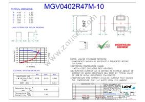 MGV0402R47M-10 Datasheet Cover