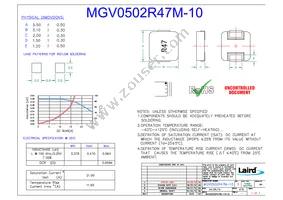 MGV0502R47M-10 Datasheet Cover