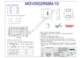 MGV0502R68M-10 Datasheet Cover