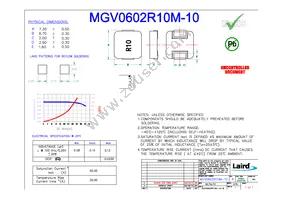 MGV0602R10M-10 Datasheet Cover