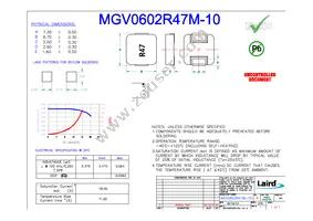 MGV0602R47M-10 Datasheet Cover