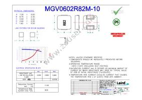 MGV0602R82M-10 Datasheet Cover