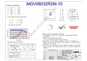 MGV06032R2M-10 Datasheet Cover