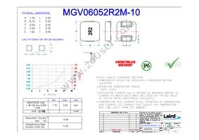 MGV06052R2M-10 Datasheet Cover