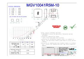 MGV10041R5M-10 Datasheet Cover