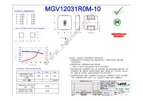 MGV12031R0M-10 Datasheet Cover