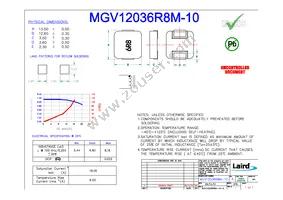 MGV12036R8M-10 Datasheet Cover