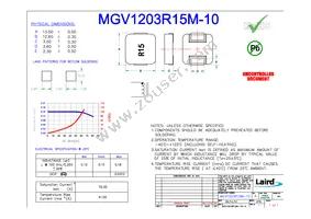 MGV1203R15M-10 Datasheet Cover