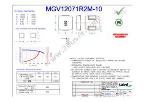 MGV12071R2M-10 Datasheet Cover