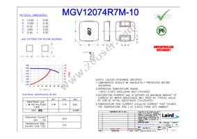 MGV12074R7M-10 Datasheet Cover