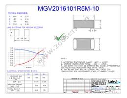 MGV2016101R5M-10 Datasheet Cover