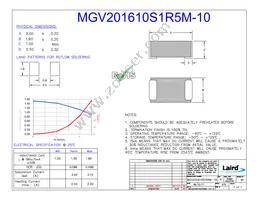 MGV201610S1R5M-10 Datasheet Cover