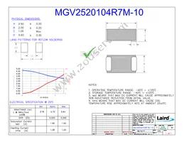 MGV2520104R7M-10 Datasheet Cover