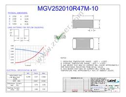 MGV252010R47M-10 Datasheet Cover