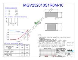 MGV252010S1R0M-10 Datasheet Cover