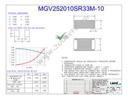 MGV252010SR33M-10 Datasheet Cover