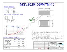 MGV252010SR47M-10 Datasheet Cover