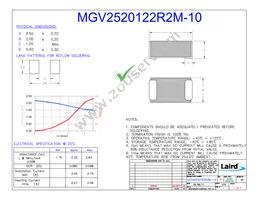 MGV2520122R2M-10 Datasheet Cover