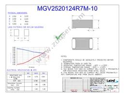 MGV2520124R7M-10 Datasheet Cover