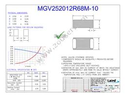 MGV252012R68M-10 Datasheet Cover