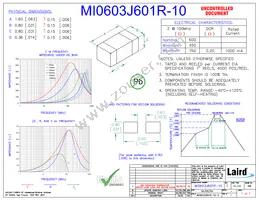 MI0603J601R-10 Datasheet Cover