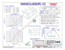 MI0603J680R-10 Datasheet Cover