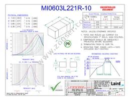 MI0603L221R-10 Datasheet Cover