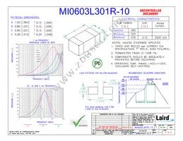 MI0603L301R-10 Datasheet Cover
