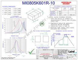 MI0805K601R-10 Datasheet Cover