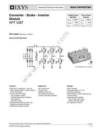 MIAA10WF600TMH Datasheet Cover