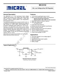 MIC35152WD-TR Datasheet Cover
