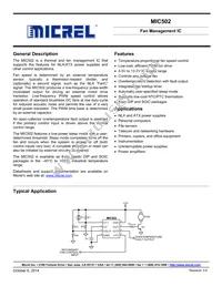MIC5021BN Datasheet Cover