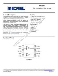 MIC915YMM-TR Datasheet Cover