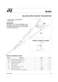 MJ802 Datasheet Cover