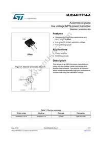 MJB44H11T4-A Datasheet Cover