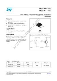 MJD361T4-A Datasheet Cover