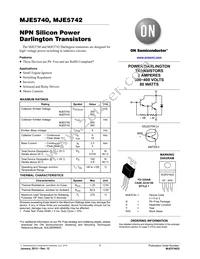 MJE5742 Datasheet Cover