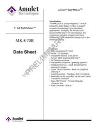 MK-070R Datasheet Cover