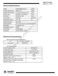 MK-CY-043 Datasheet Page 2