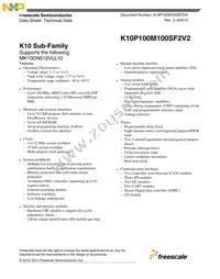 MK10DN512VLL10 Datasheet Cover