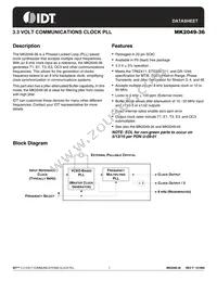 MK2049-36SITR Datasheet Cover