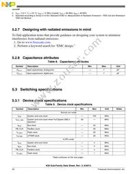 MK20DX128VLQ10 Datasheet Page 20