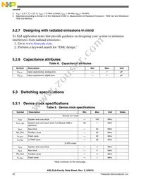 MK20DX256VLK10R Datasheet Page 20