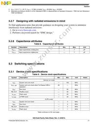 MK20DX256VLQ10R Datasheet Page 21