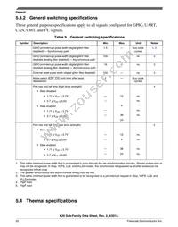 MK20DX256VML7 Datasheet Page 20