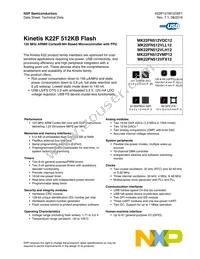 MK22FN512VFX12 Datasheet Cover