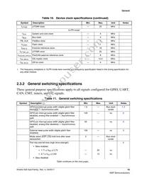 MK26FN2M0CAC18R Datasheet Page 19